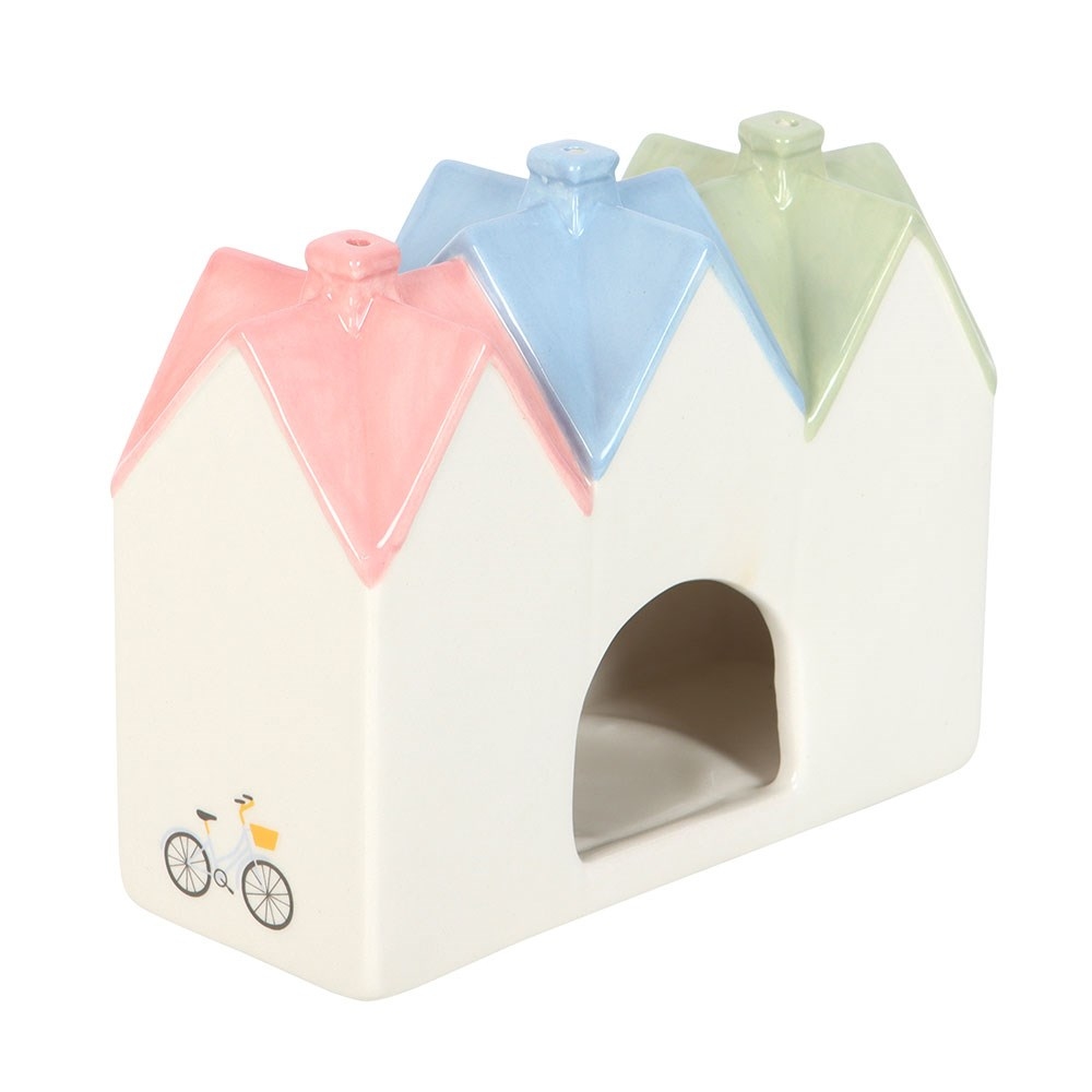 Something Different - Pastel House Incense Cone Burner Theelichthouder - Multicolours